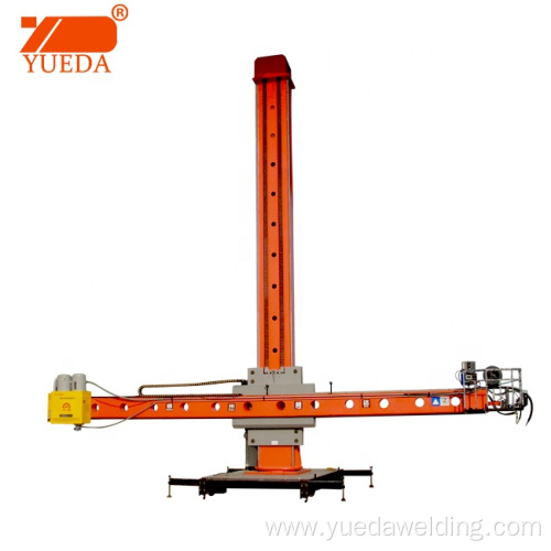 Mig welding column and boom welding manipulator arm